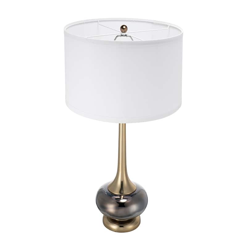 D15x29" Table Lamp with Glass Drum (Lamp Shade Assembly Required)
