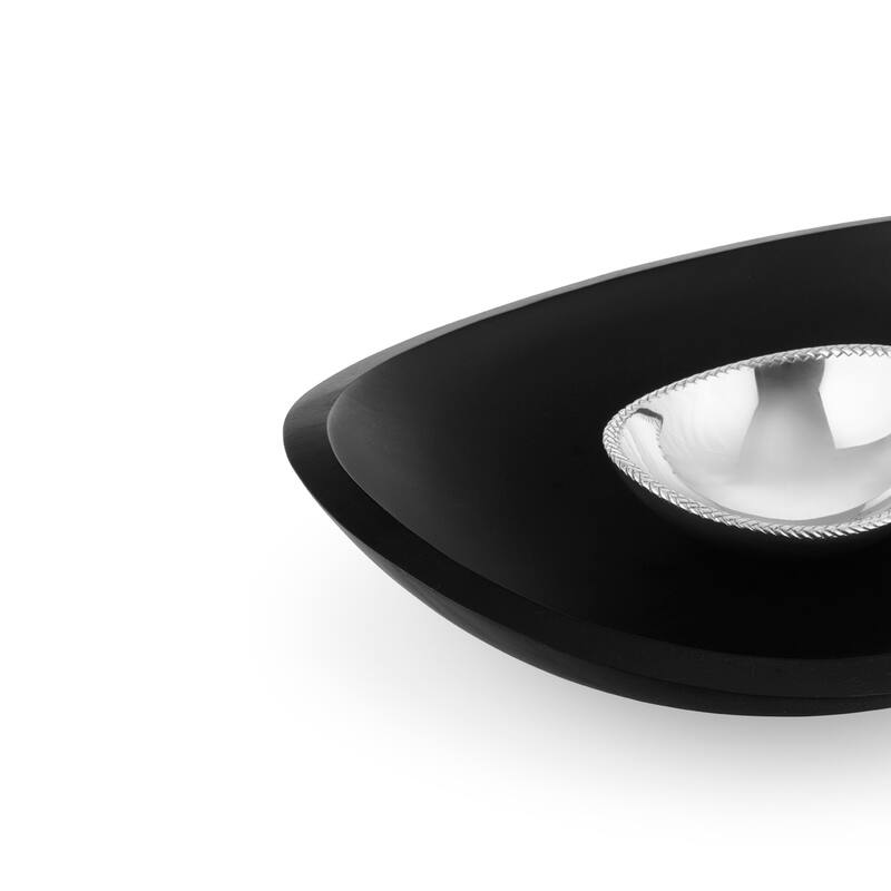 Nambe Braid Chip and Dip Bowl - 14.5" x 16.75" x 4.3"