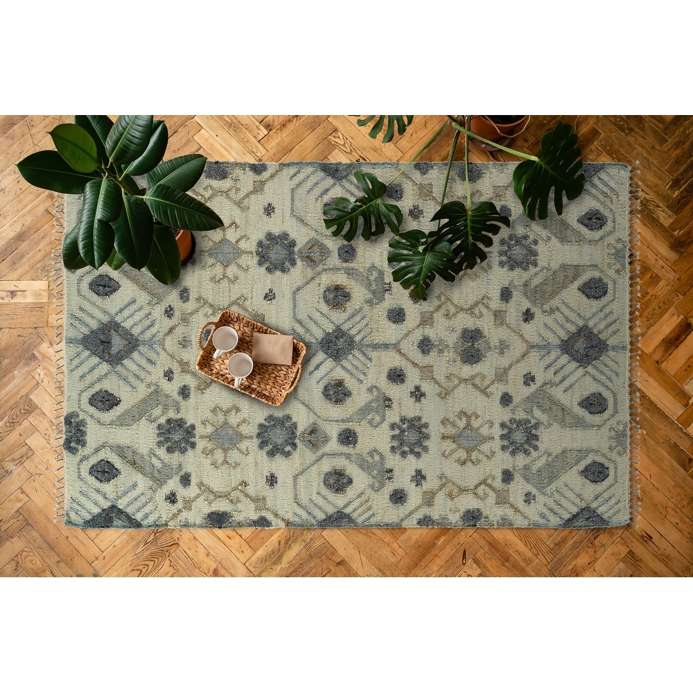 Alejandra Natural Handloomed Jute and Wool Blend Area Rug