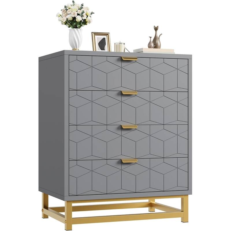 Drawer Dresser, Small Dresser＆Chest of Drawers, Modern Nightstand for Bedroom, End Table with Drawer