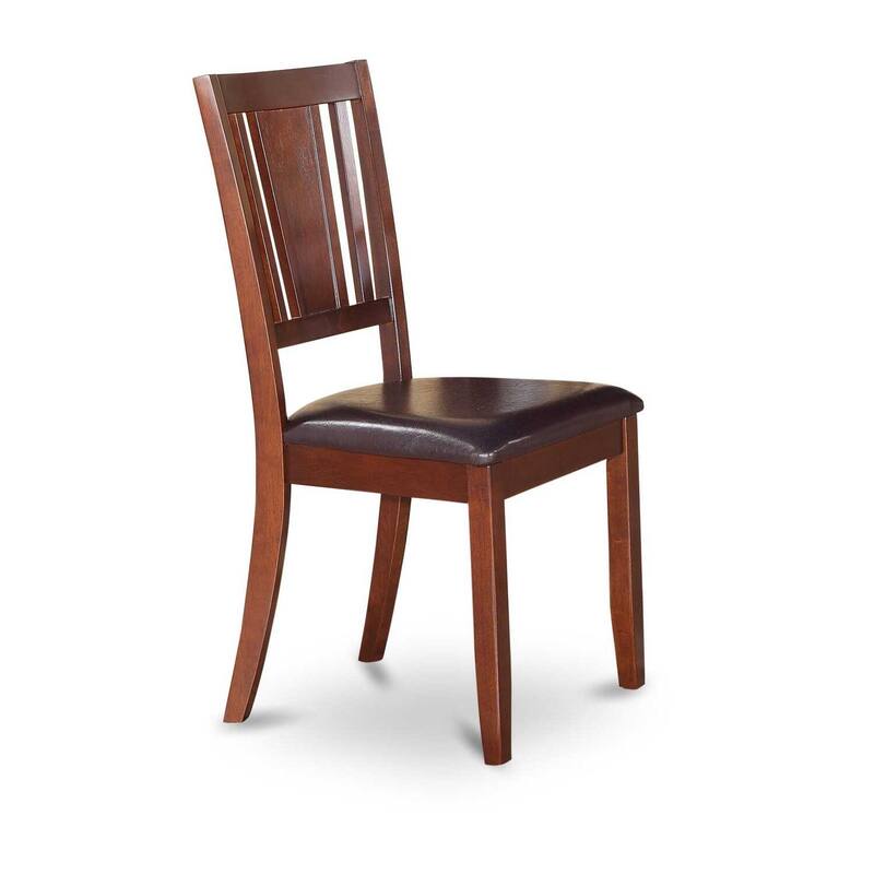 HomeStock 5-Piece Round Mahogany Finish Solid Wood Top Dining table with 4-Chairs with Lattice Back