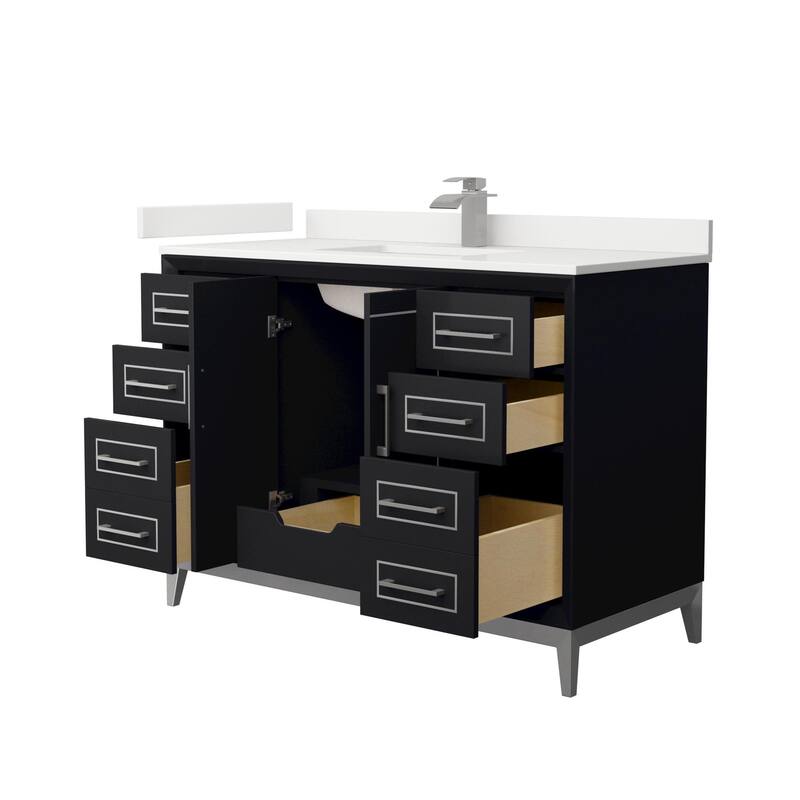 Wyndham Collection WCH515148S-QTZ-UNSMXX Marlena 48" Free Standing