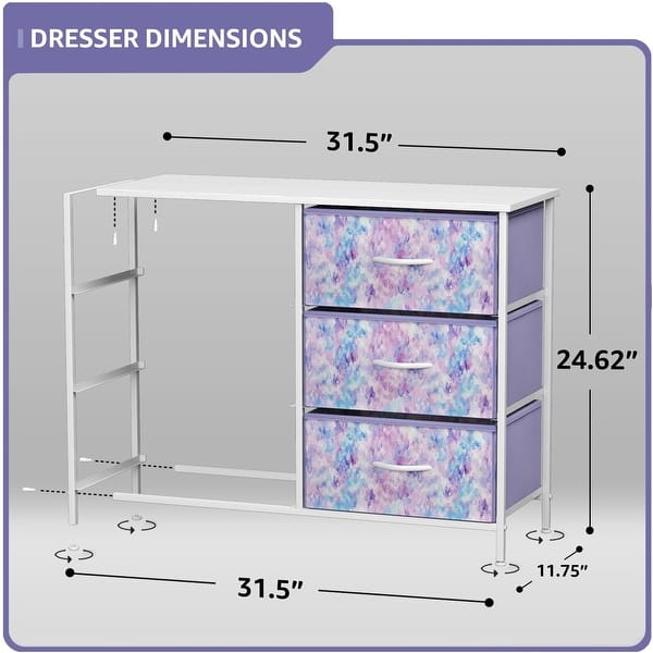 dimension image slide 2 of 4, Kids Dresser with 6 Drawers