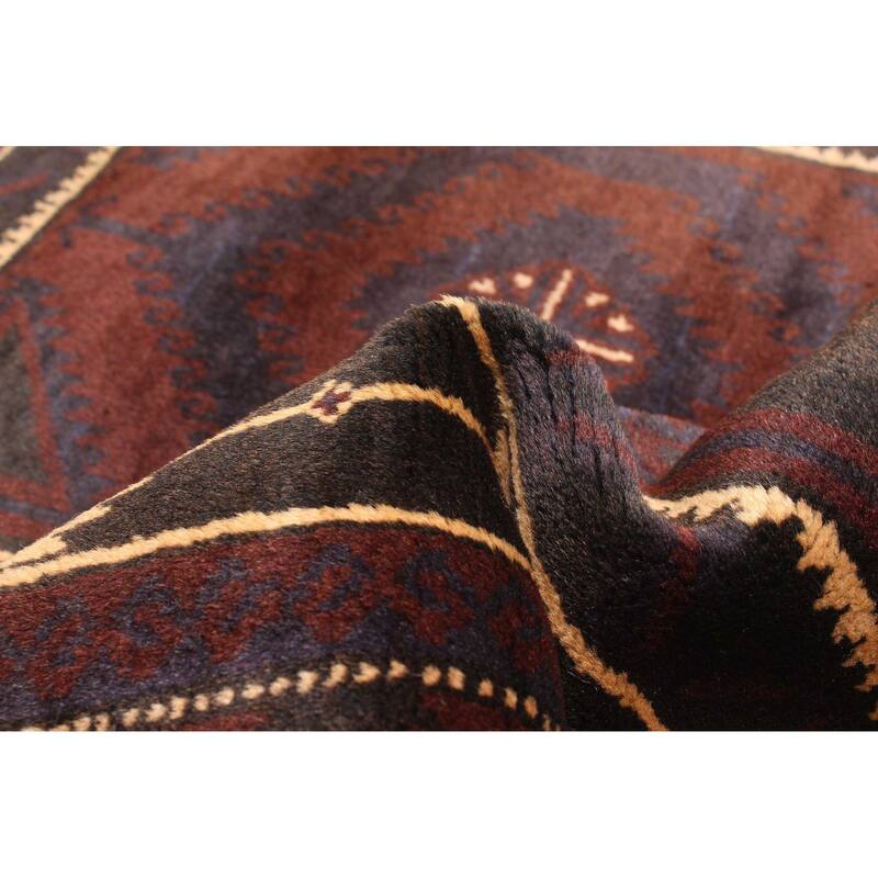 ECARPETGALLERY Hand-knotted Teimani Dark Brown Wool Rug - 2'11 x 4'8