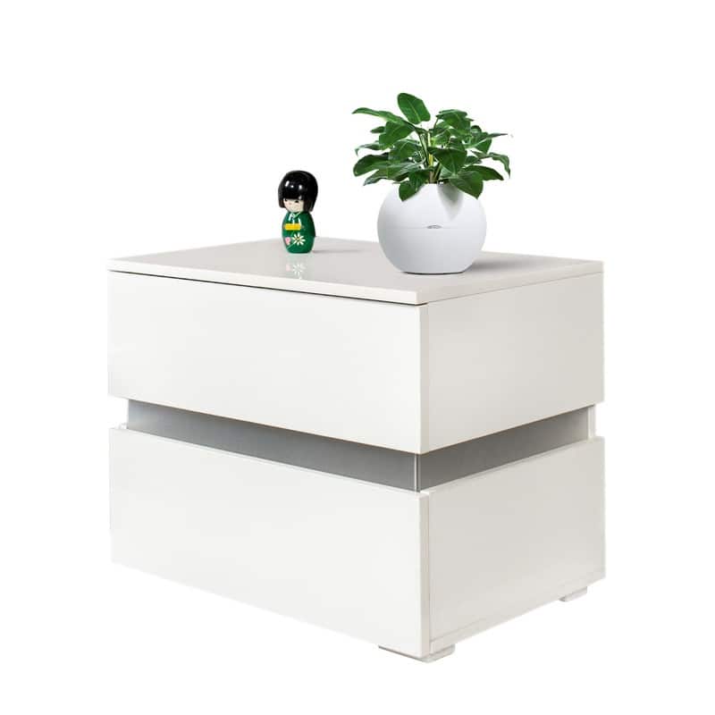 White RGB LED Nightstand
