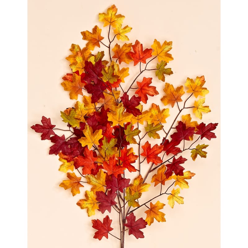 27" Mini Maple Spray w/ 75 Leaves, Set of 4