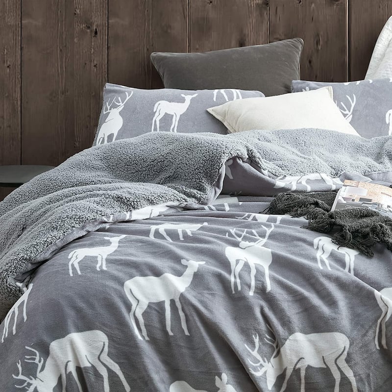 Toasty Cabin - Coma Inducer® Oversized Comforter Set - Dusky Gray