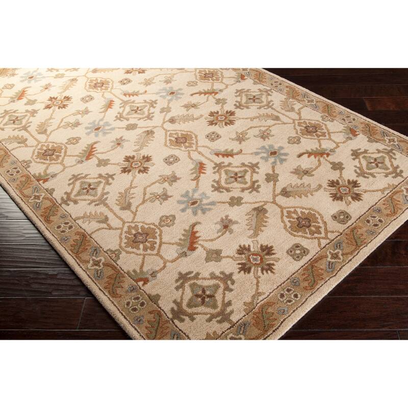 Livabliss Puli Hand-tufted Beige/Green Wool Runner Rug - 3' x 12' Runner