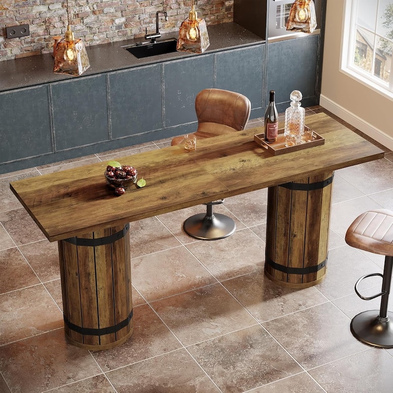 70.9-Inch Long Bar Table for Kitchen Nook, Home Bar, Small Bars