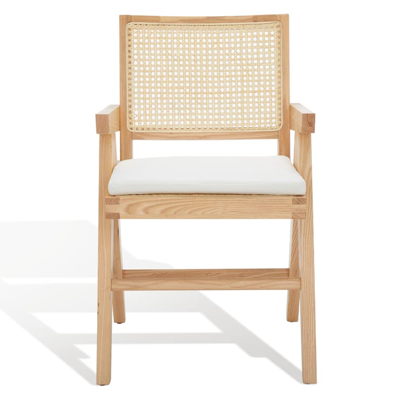SAFAVIEH Couture Maiju Rattan Arm Chair - 21 In. W x 23 In. D x 34 In. H - 21Wx23Dx34H