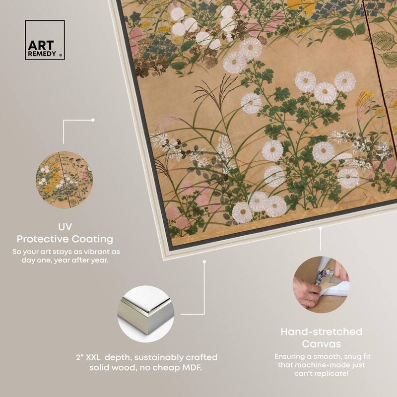 Flowering Plants in Autumn Canvas by Art Remedy