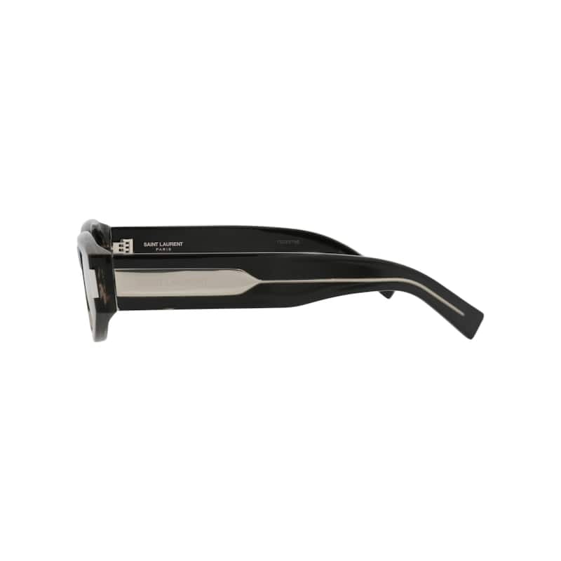Saint Laurent Round-Frame Recycled Acetate Sunglasses - Havana Crystal Grey - NS