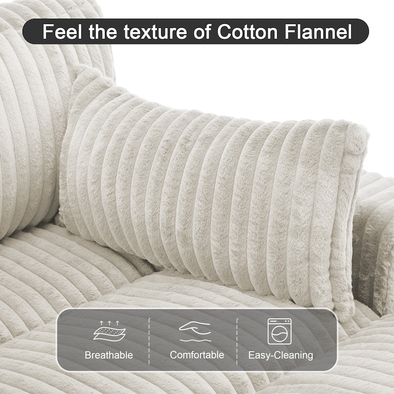 Modern Indoor Chaise Lounge Couch with Pillows