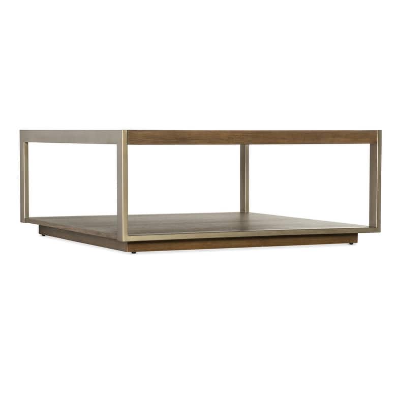 Hooker Furniture M11-80110-89 Hammon 42" Wide Square Metal, White Oak - Medium Oak / Champagne