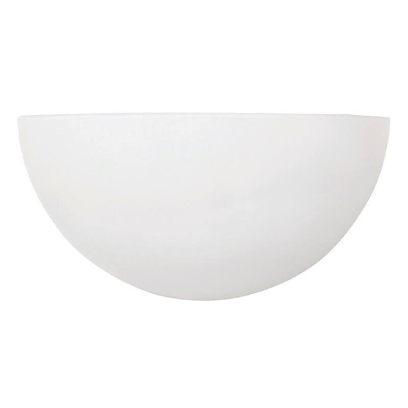 Crescent 1-light Matte White Wall Sconce w/ Opal Glass