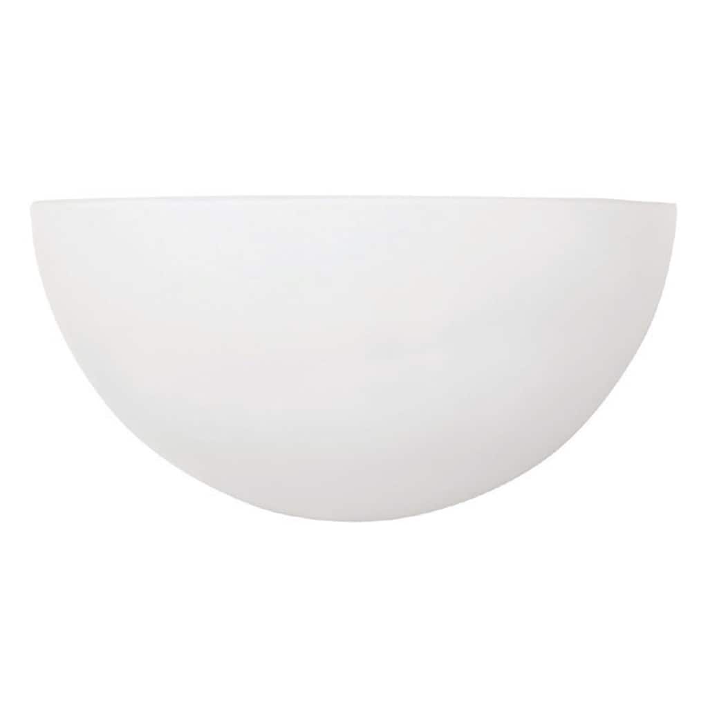 Crescent 1-light Matte White Wall Sconce w/ Opal Glass
