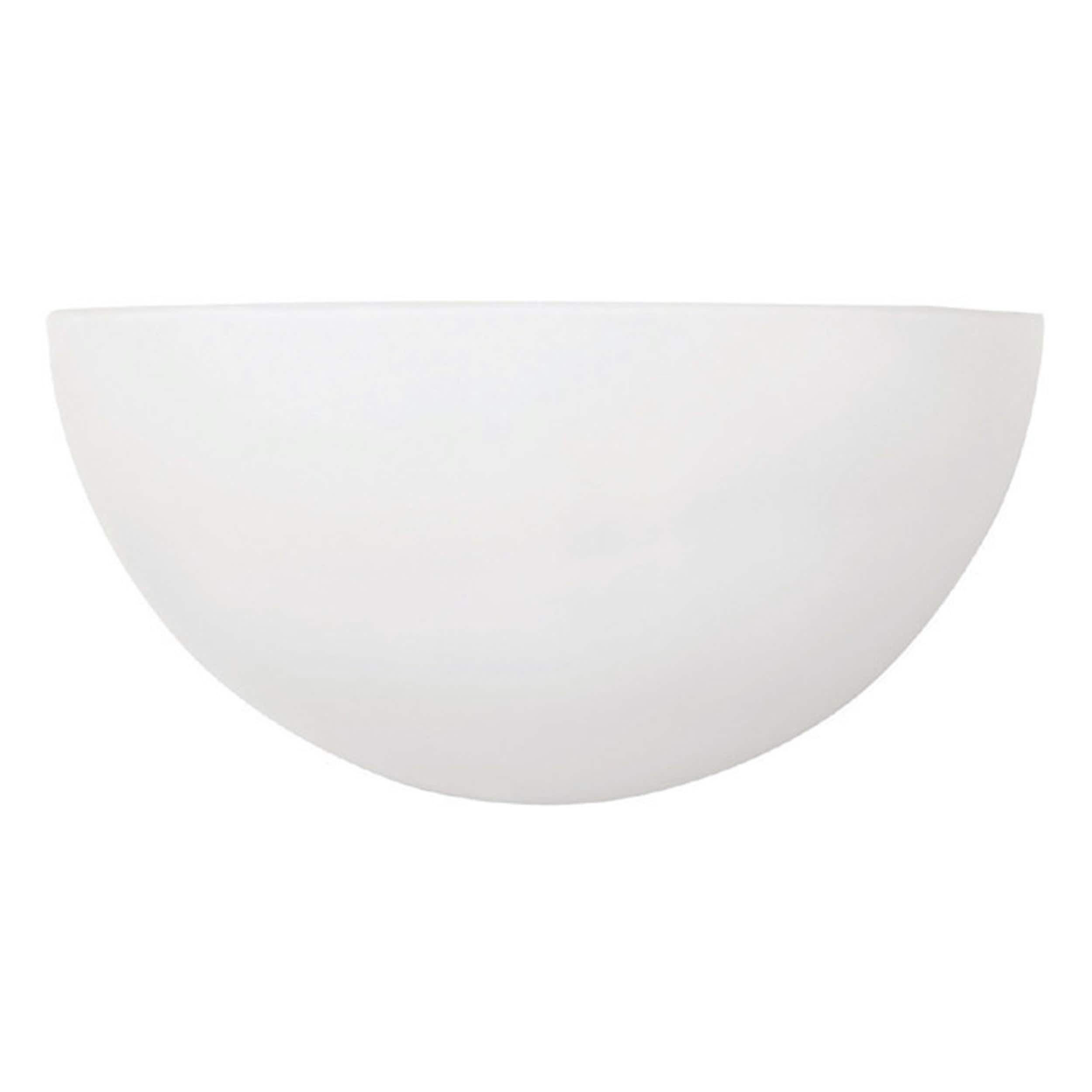Crescent 1-light Matte White Wall Sconce w/ Opal Glass