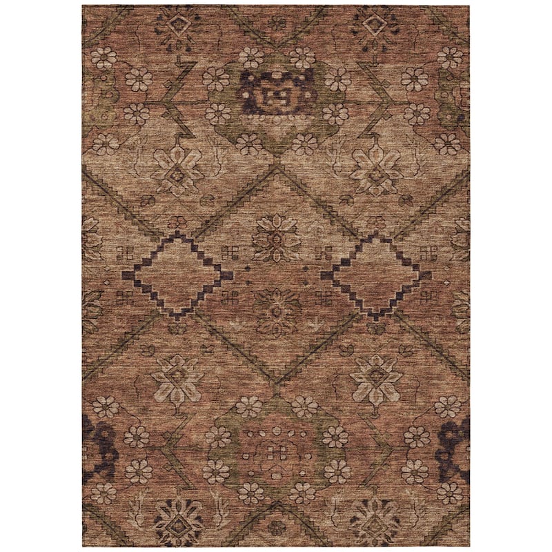 Machine Washable Indoor/ Outdoor Chantille Boho Global Rug