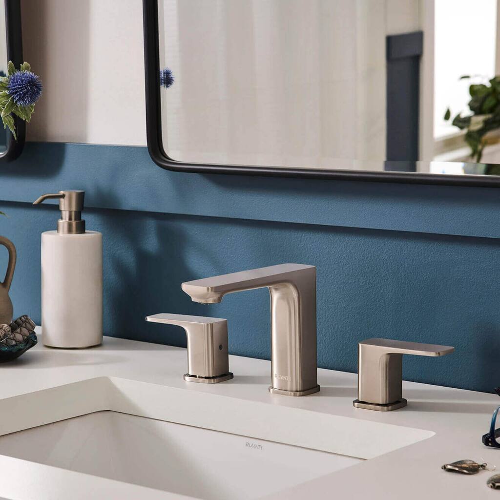 Ruvati Lanai Two Handle Widespread Bathroom Faucet in Brushed Nickel - RVF5237BN - 7'6" x 9'6"