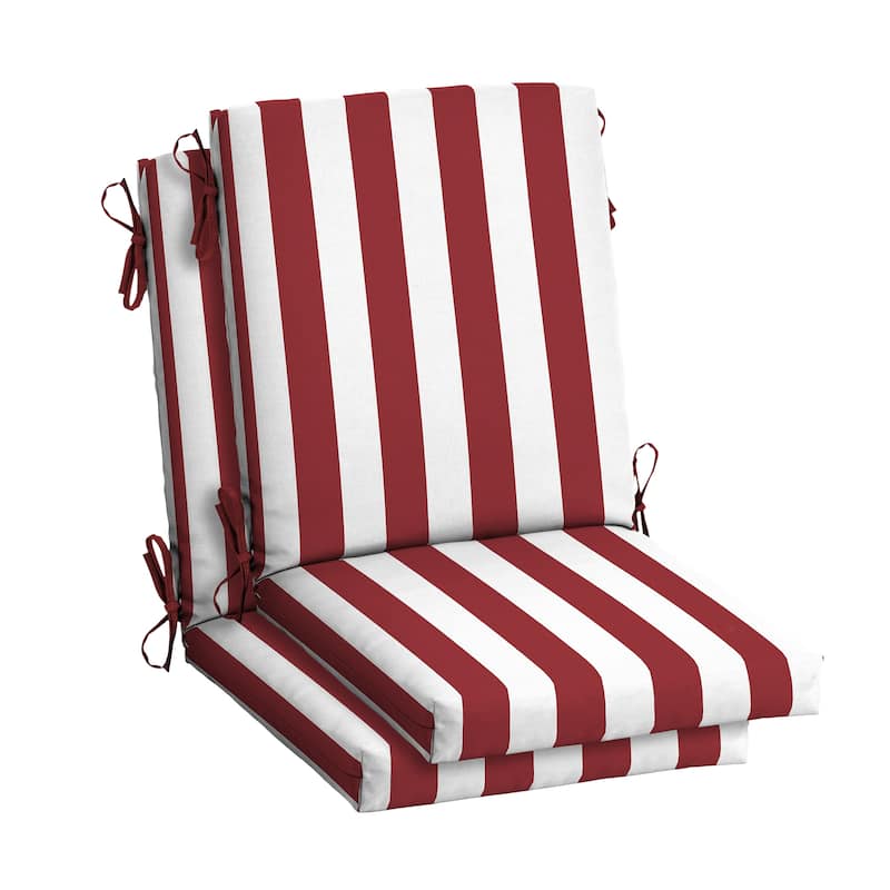 ARDEN Outdoor Cabana Stripe 44 x 20 in. High Back Dining Chair Cushion