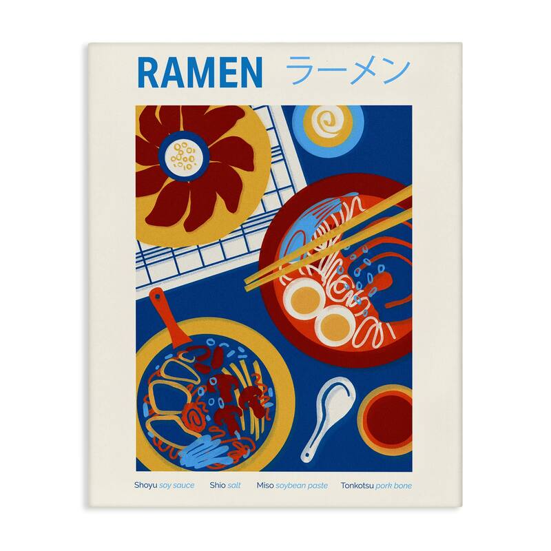 Stupell Ramen Table Placement Canvas Wall Art Design By Victoria Barnes - 30 x 40