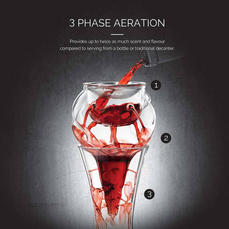 Final Touch Conundrum Aerator For Wine Decanters - 4.3 x 6.9 in