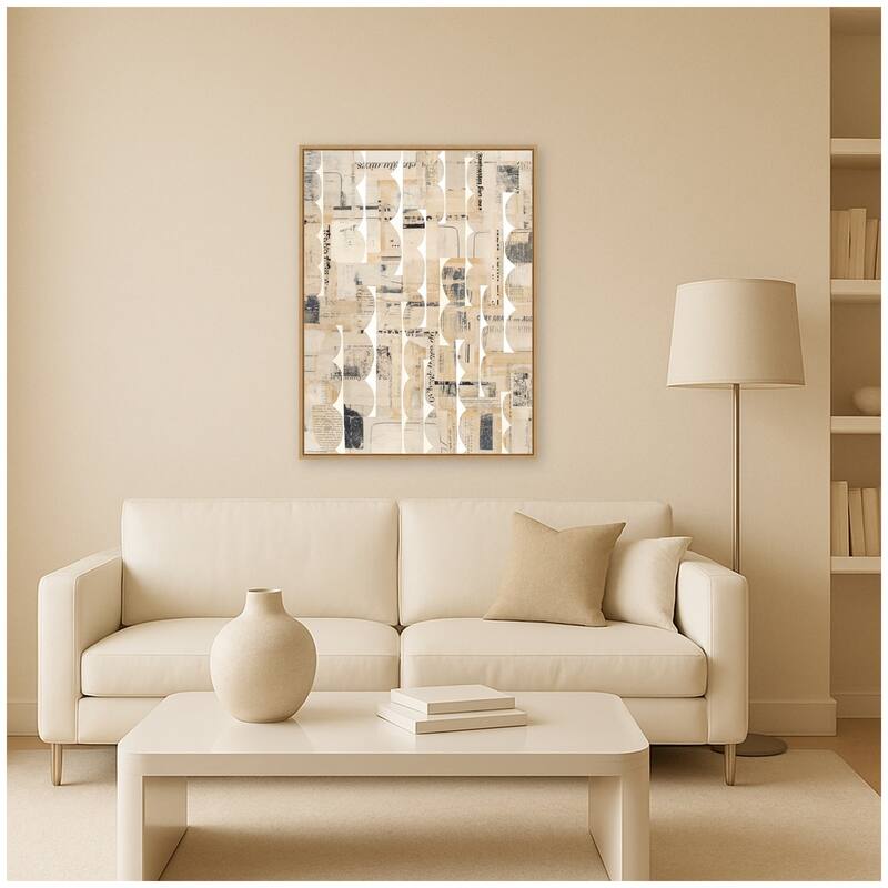 Kate and Laurel Revolved Half Moon FC by Felicia Dadak Framed Canvas Wall Art Print