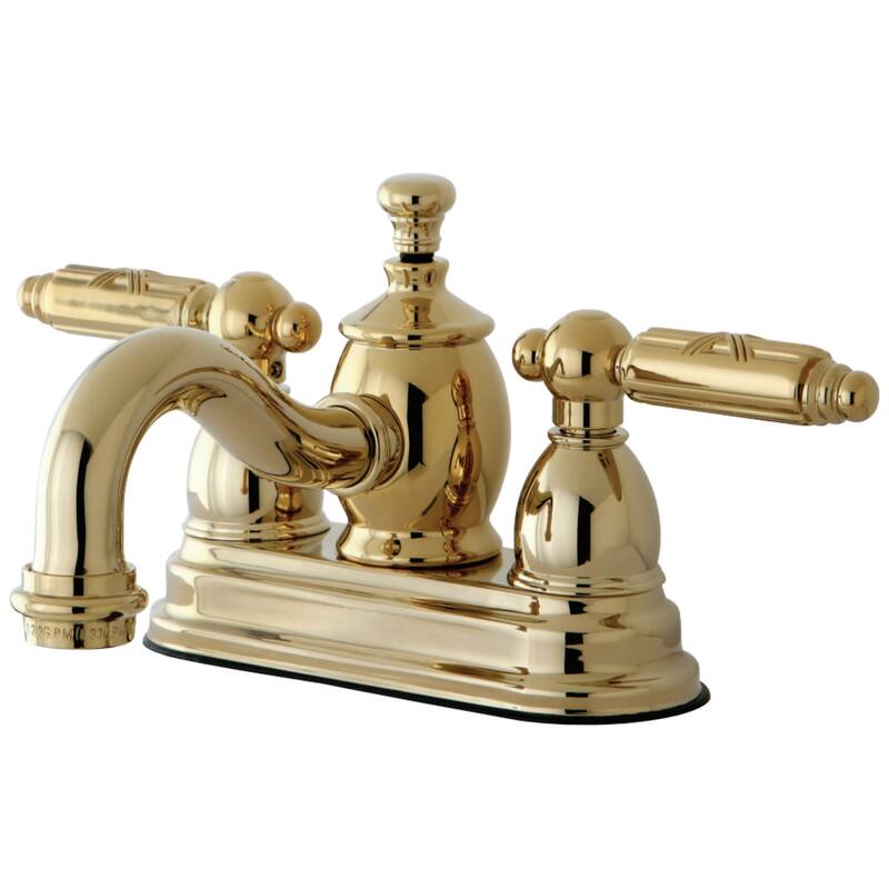 Kingston Brass Georgian 1.2 GPM Centerset Bathroom Faucet with Pop-Up - Polished Brass