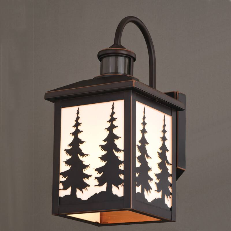 Roseto Brooks 15" Tall Outdoor Wall Sconce with Frosted Glass Shade