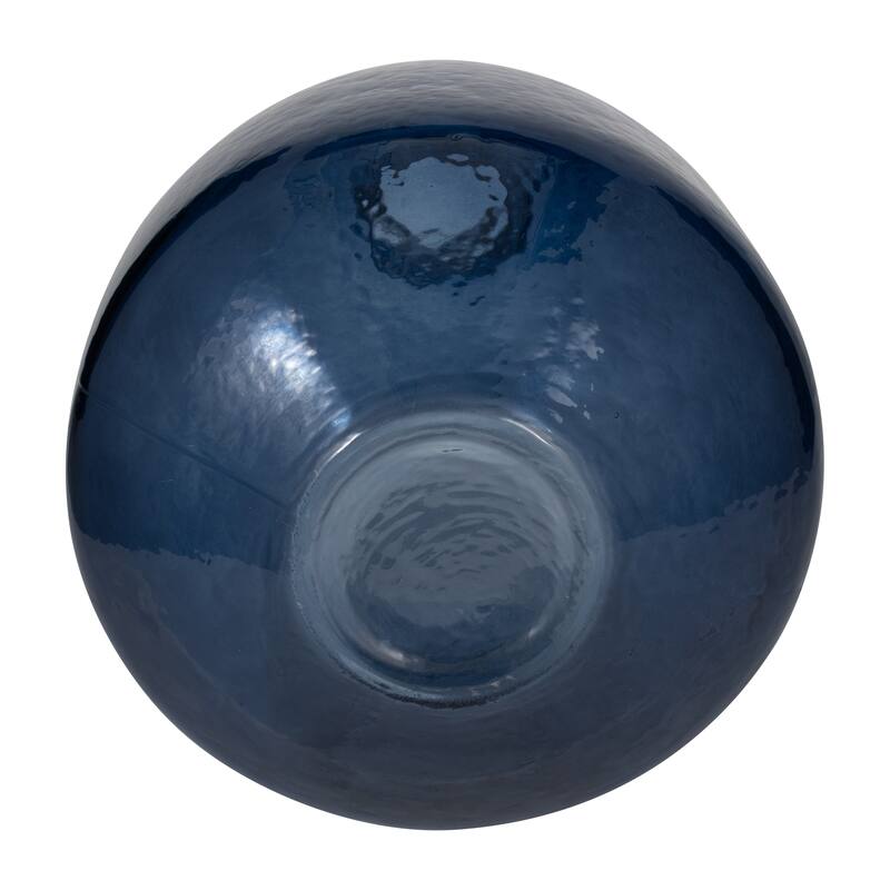 Sagebrook Home Glass Blue Solid Round Balloon Vase