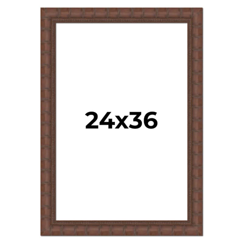 24x36 Frame Pewter Solid Wood Picture Frame Width 1.625 Inches | Interior Frame Depth 0.6875 Inches