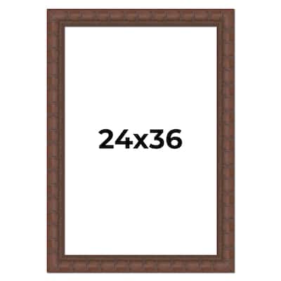 24x36 Frame Pewter Solid Wood Picture Frame Width 1.625 Inches | Interior Frame Depth 0.6875 Inches