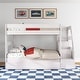preview thumbnail 15 of 14, Modern Farmhouse Twin Over Twin Bunk Bed with Staircase and Trundle