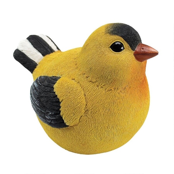 8" Bird Goldfinch Burly Hand-painted Statue - N/A