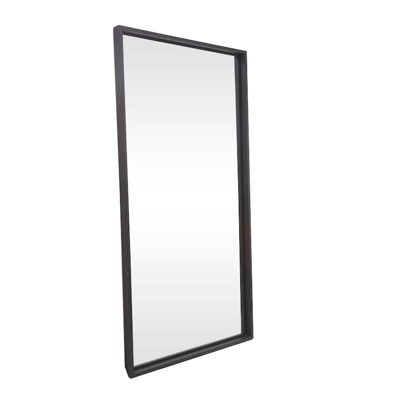 Black Metal Modern Wall Mirror