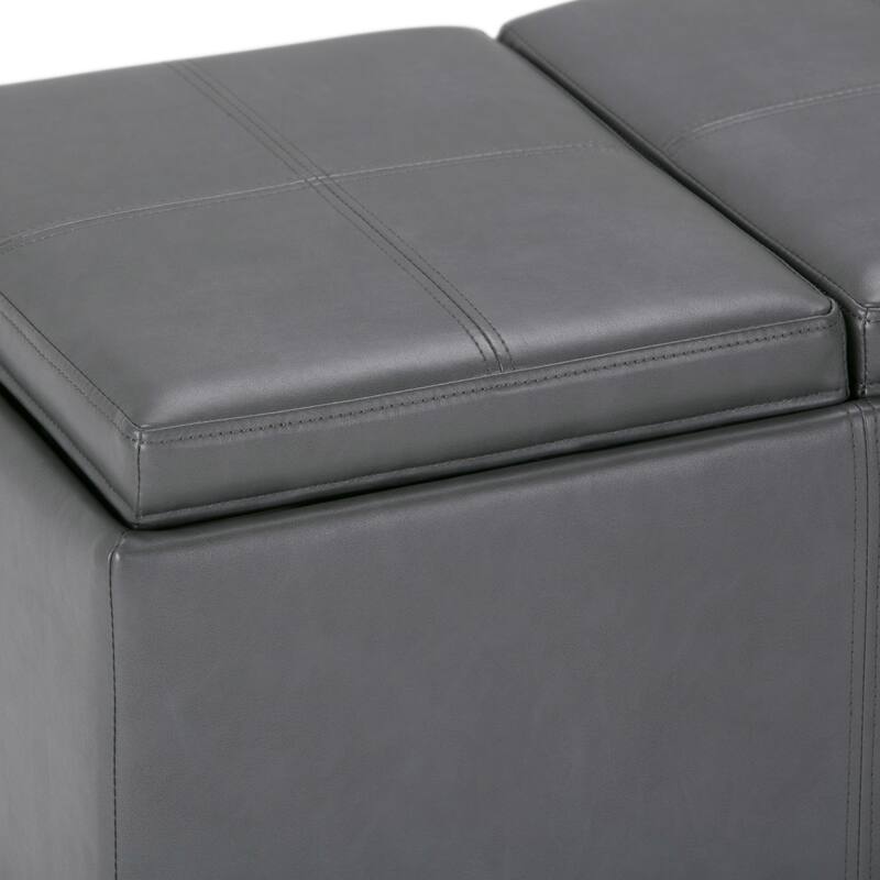 WYNDENHALL Franklin 42-in. Wide Contemporary Rectangular Storage Ottoman