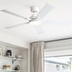 preview thumbnail 39 of 69, YUHAO Kaleido 52 in. Indoor Matte Black 3-Colors Integrated LED 6-Speeds Ceiling Fans with Dual-Finish Blades and Remote Control
