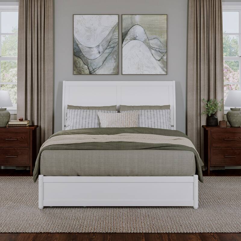 Andorra Platform Bed with Panel Footboard and Storage Drawers
