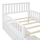preview thumbnail 7 of 50, Wood Platform Bed with 2 Storage Drawers & Both Sides Guardrails, Storage Bed Frame for Bedroom, Guest Room