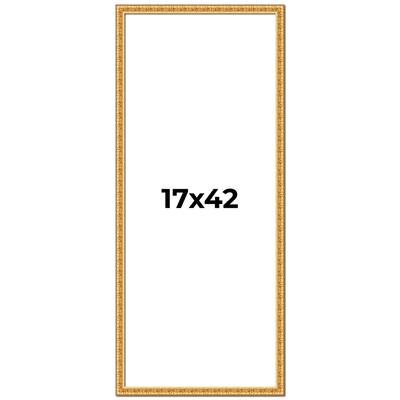 17x42 Frame Gold Real Wood Picture Frame Width 1 inches | Interior