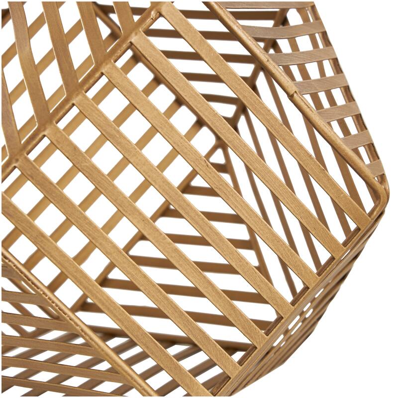 Gold Metal Geometric Decorative Sculpture (Set of 3)