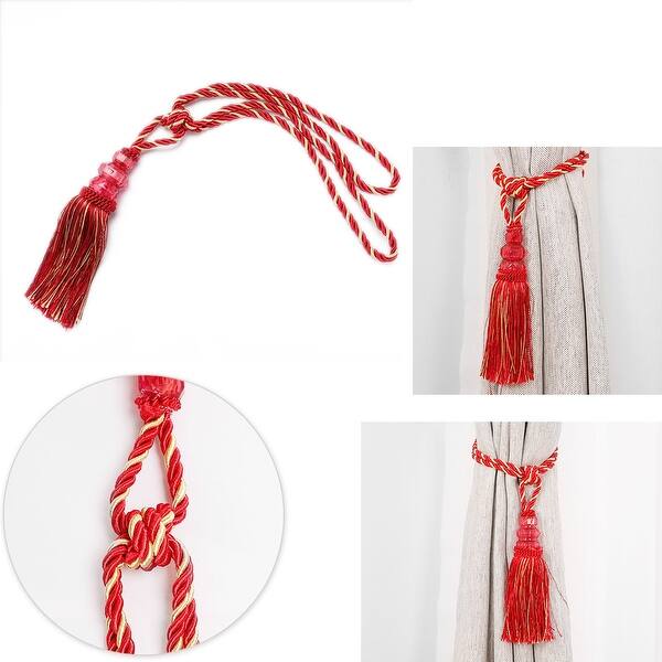 Shop 2pcs Burgundy 24 Inch Curtain Tiebacks Curtain Holdbacks Home