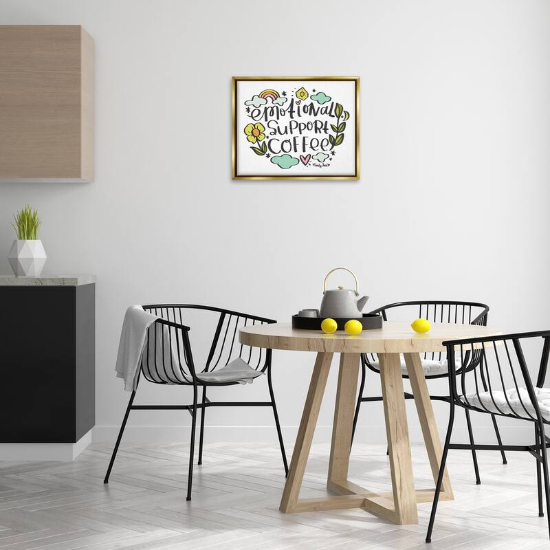 Stupell Motivational Support Coffee Framed Floater Canvas Wall Art Design By Mandy Ford Art + Illustration