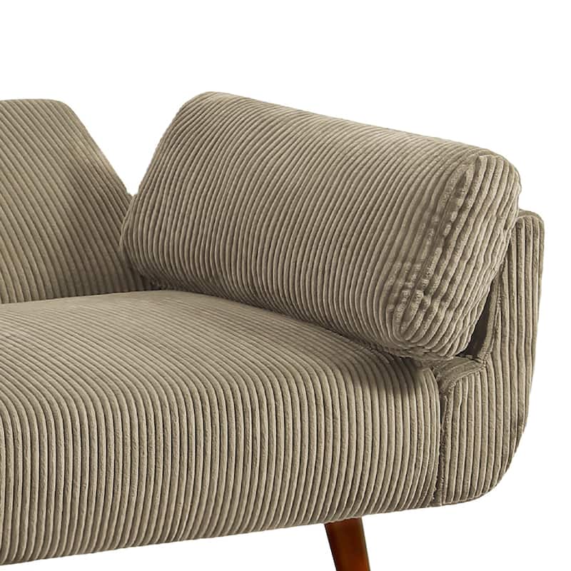 Convertible Corduroy Sleeper Sofa Futon Bed Recliner Lounge