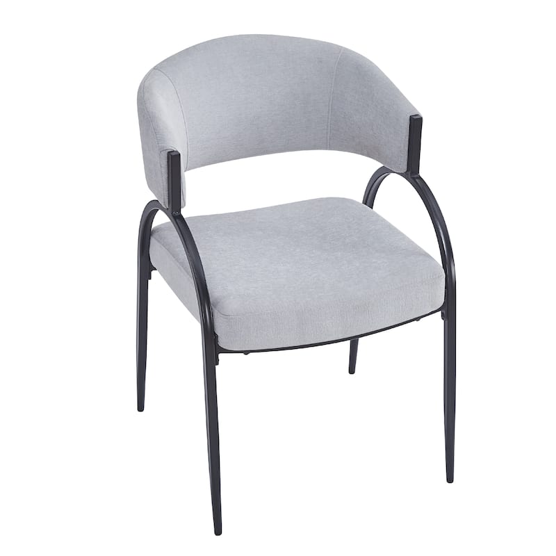 Naci Modern Fabric Dining Chairs With Curved Backrest by Christopher Knight Home