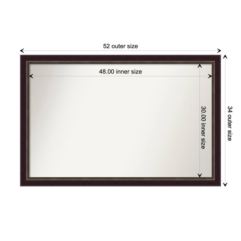 Oversized Wall Mirror Choose Your Custom Size - Signore Bronze Frame
