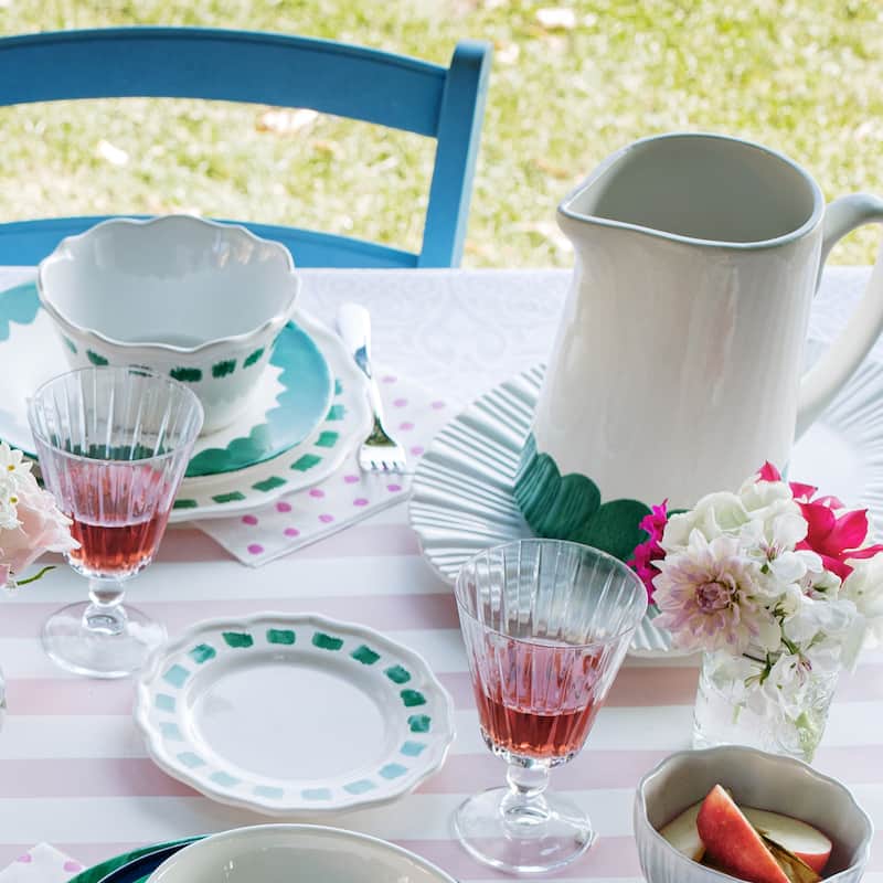 viva by VIETRI Lisbon Green Brushstroke Pitcher