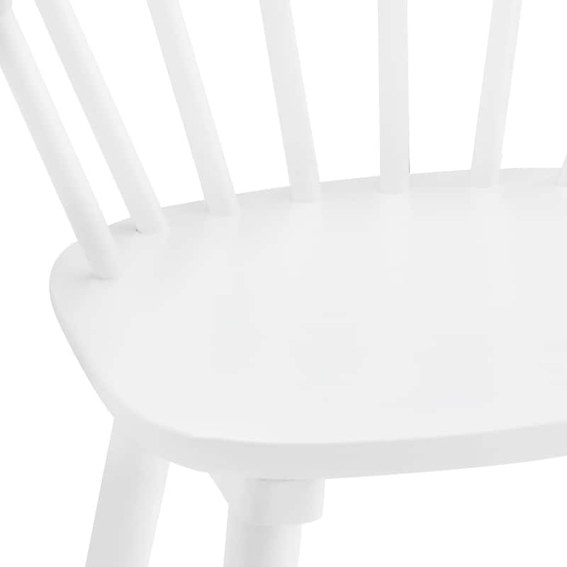 Modern 18.in Kitchen Island Wooden Armless Set of 2 Dining Chairs with Spindle Back