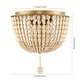 preview thumbnail 3 of 1, SAFAVIEH Lighting Fidelma Boho Beaded 2-light LED Flush Mount - 13" W x 13" L x 12" H