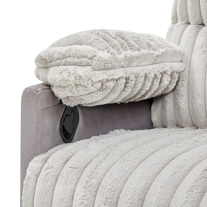 Wide Wale Corduroy Upholstery Manual Recliner